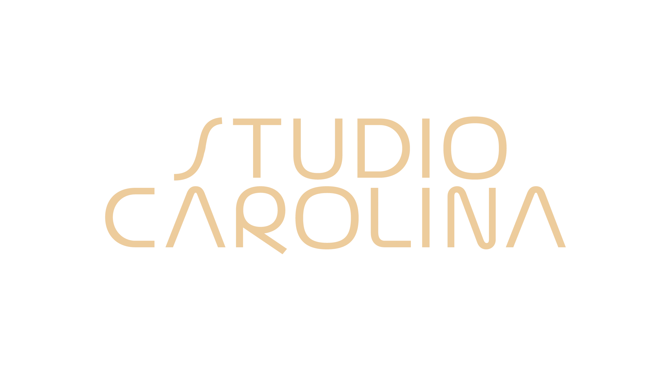 Logo Studio Carolina Pilates with movement oriented customized font
