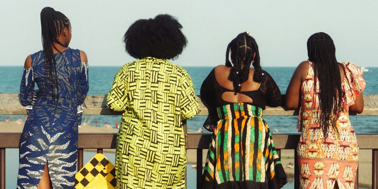 Group of women at the beach