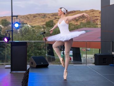 Karratha Ballet Dancer at Red Earth Arts Precinct opening of the REAF festival in Karratha Pilbara