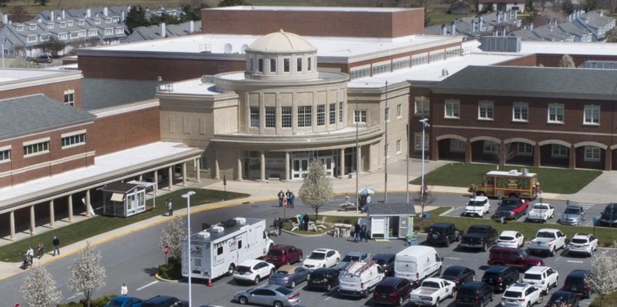 The Cape Henlopen High School in Lewes, Delaware is one of two Delaware Resorts Expo locations.