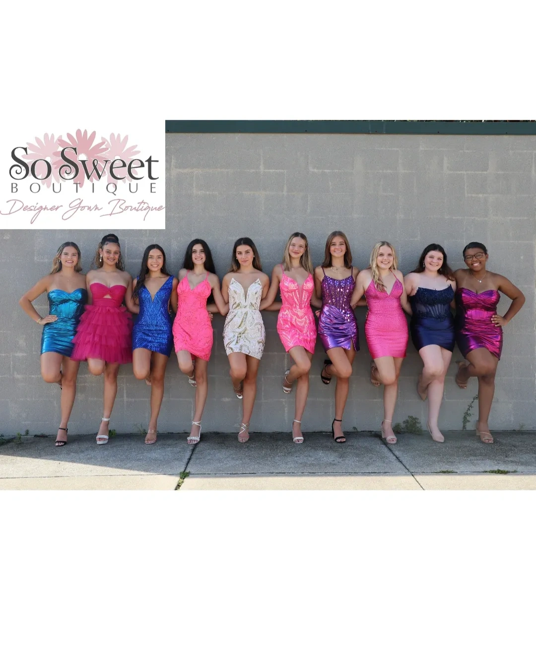 Our 2024 Homecoming Dress Models for both So Sweet Boutique & Jenny Rogan Dresses, find unique and a