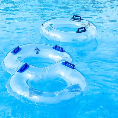 Clear pool floaties