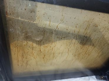 Dirty oven door