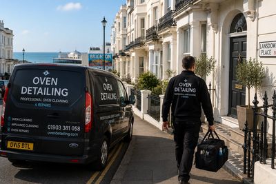Oven Detailing arriving for a customer appointment in Brighton.