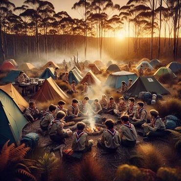 Scouts camping