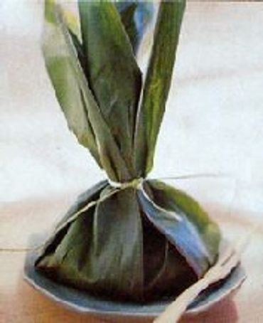 Leaves used as wrappings