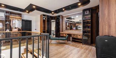 Luxurious dressing room of a villa in antalya for sale