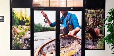 Custom window decals with for business