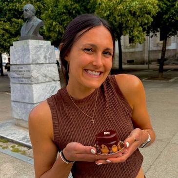 The personal chef behind Seven Loaves enjoying a sweet treat!