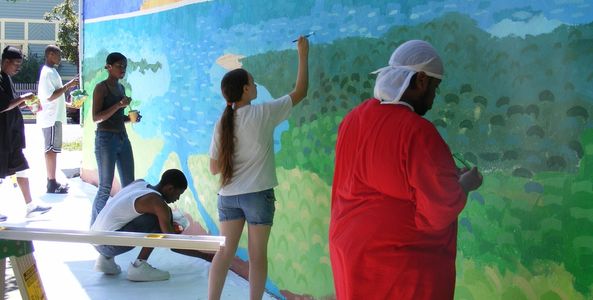 A.W.E. (Air, Water, Earth) Watershed Mural - Summer Youth Employment Program