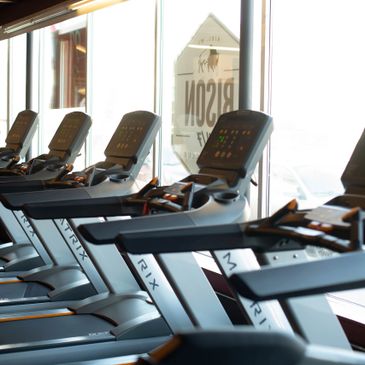 Treadmills and Cardio area Bison Fitness