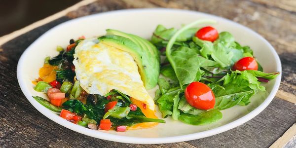Egg White Breakfast Omelelette prepared with the freshest ingredients at JOJO Coffeehouse. 
