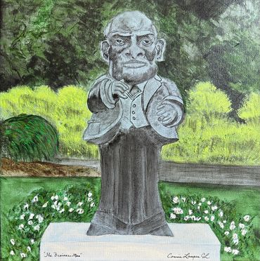 “Lon” Anthony’s pieces are amused responses to what he sees when observing humanity.