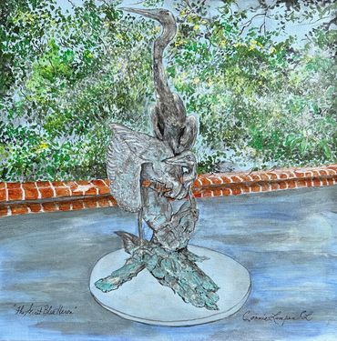 Walter Matia,  award-winning artist, specializing in bronze sculptures, typically features wildlife.