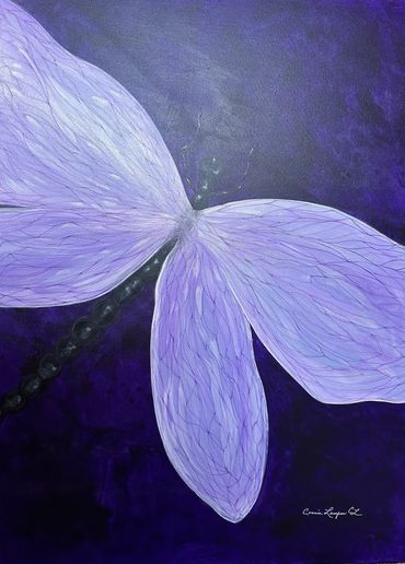When a dragonfly is near, a deceased loved one is nearby.  Love never dies; live enjoy beauty daily!