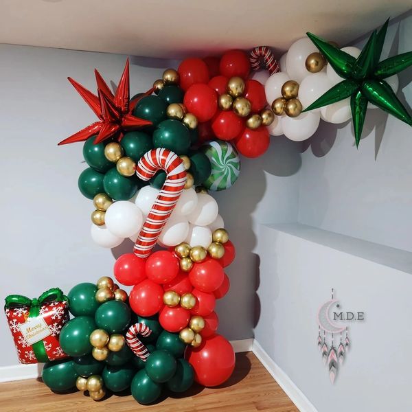 Organic Christmas balloon garland