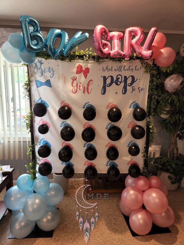 Gender reveal game setup
