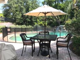 With a Pool Fence, you can actually sit and enjoy your morning coffee or lunch by the pool.