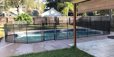 Another wrap around the swimming pool. We added a Self Closing Gate for easy access.