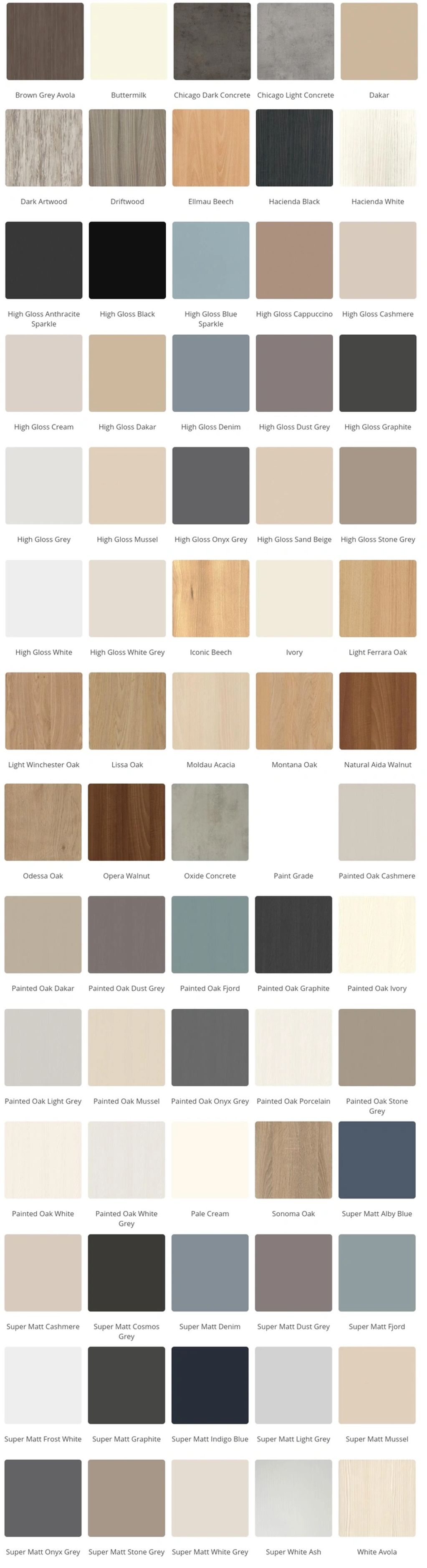 Choose Your Vinyl Wrapped Door Colour