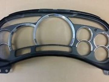 Escalade speedometer gauge lens with chrome rings