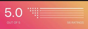 A perfect 5.0 rating from 56 reviews with stars shaped like an American flag.