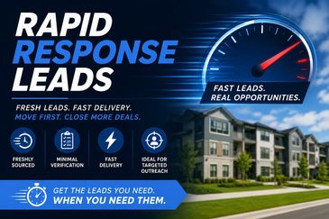 Advertisement promoting rapid lead generation with fast delivery and targeted outreach.