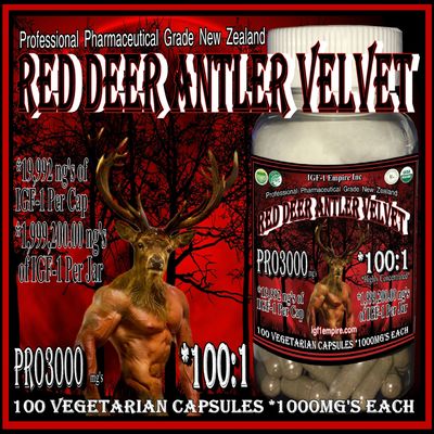 Professional Pharma Grade New Zealand Red Deer Antler Velvet Organic 100:1, 100 Times More Potent.