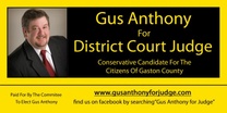 Gus Anthony For District Court Judge Gaston County North Carolina