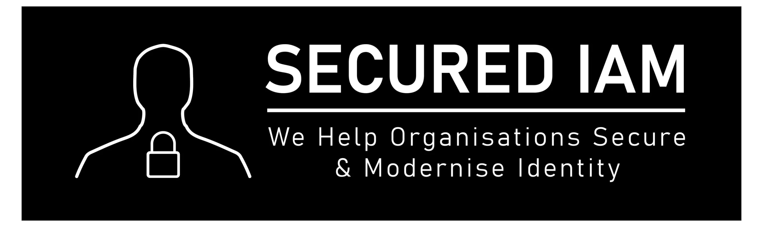 Logo of Secured IAM with a lock and human outline symbol.