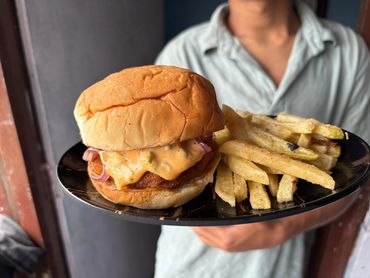 The Combo with Burger and fries..