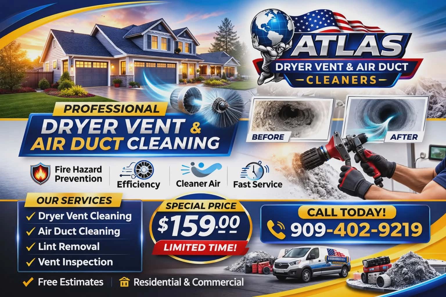 ATLAS Dryer Vent & Air Duct Services