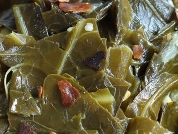 Collard Greens are cooked without meat