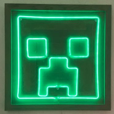 Custom Wood Frame for Minecraft Neon Light