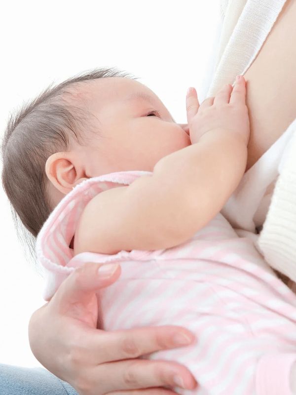 Picture of baby breastfeeding