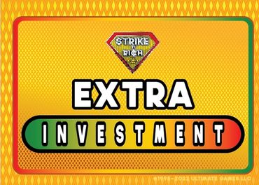 Photo of the Strike It Rich board game Extra Investment Card.