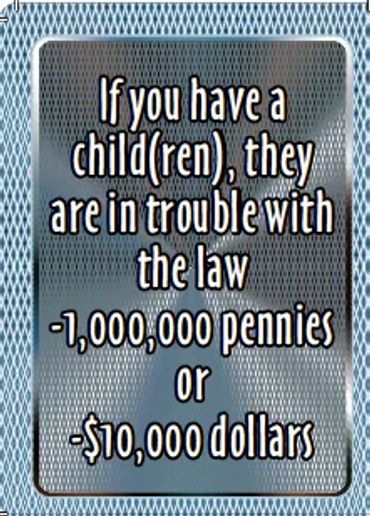 Photo of the Strike It Rich board game Draw Card example 1.