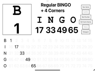Black on White BINGO Game