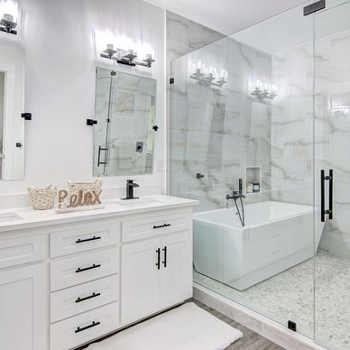 Shower glass door installation