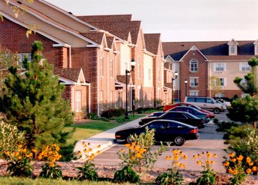 Bricks exterior building.