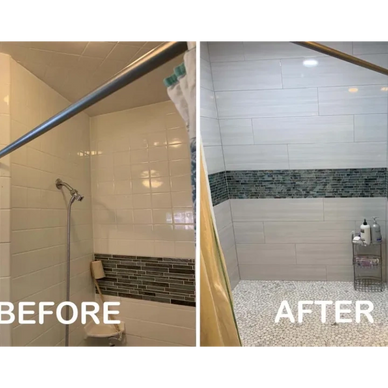 New finishes for the bathroom.