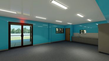 Newly painted interior.