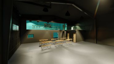 Newly built bartending area.