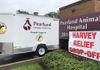 Pearland Animal Hospital on HWY 35 and Mchard Rd sets up as a Harvey Donation drop-off point.