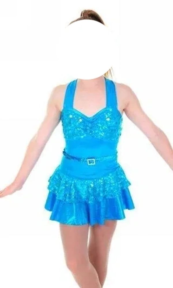 Subbies/Juniors-  Aqua Sparkle Skirt Leo
Set of 16
Size Girls 8 to Girls 14