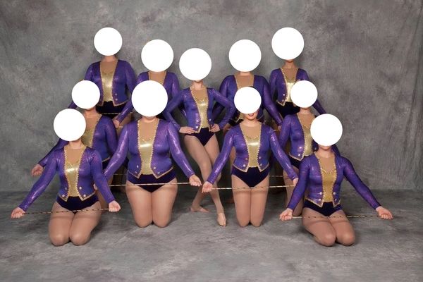 Senior -  Purple & Gold Pirate / Suit 
Set of 11
Size Ladies 10 to Ladies 16.