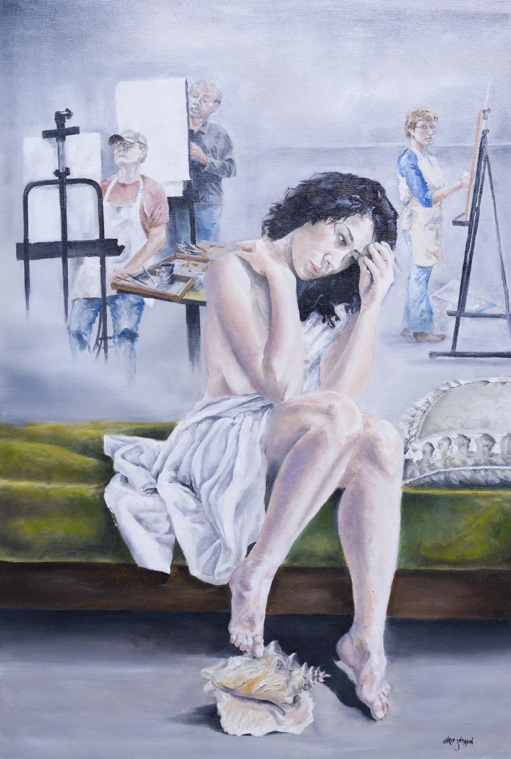 Out of her Shell, 24x36, Oil