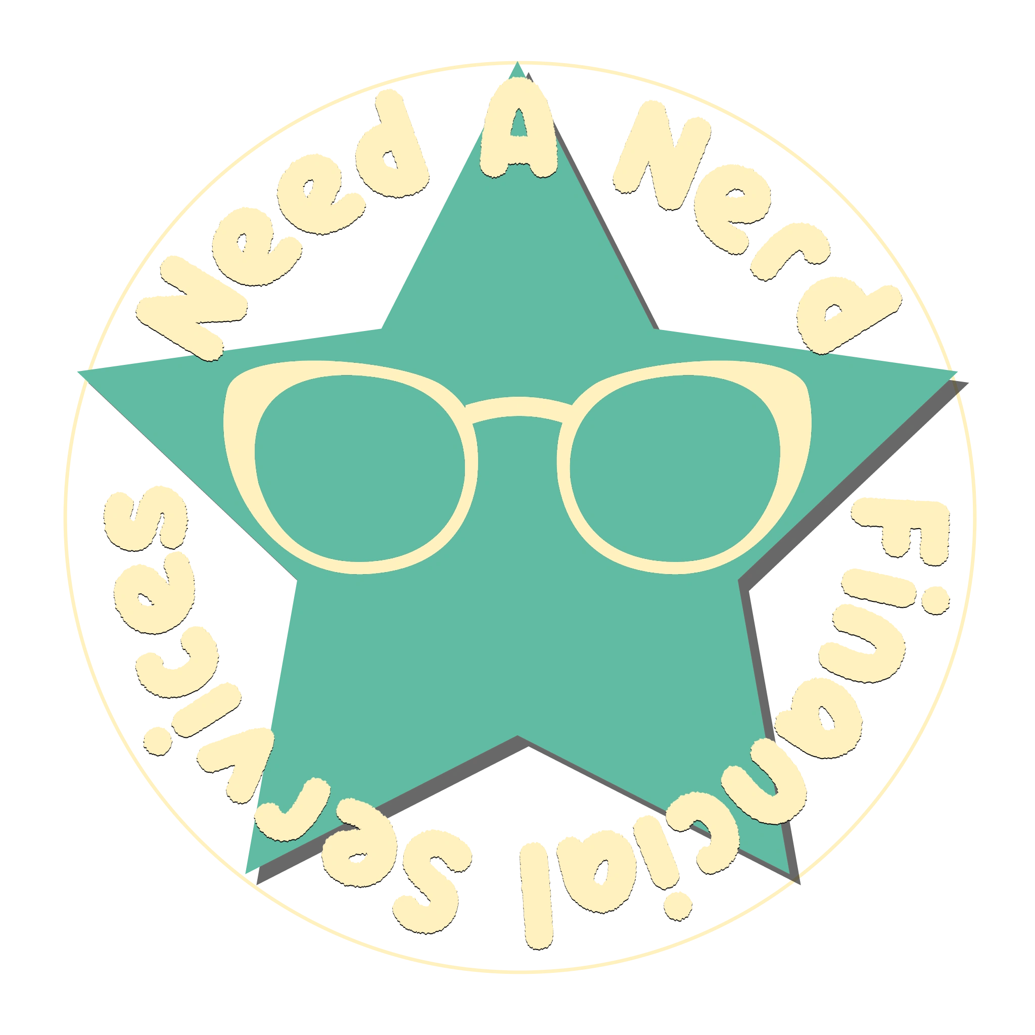 Circle - Cream Lettering