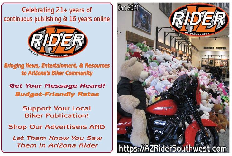 AZ Rider Motorcycle News January 2021 cover