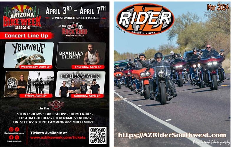 AZ Rider Motorcycle News  March 2024 edition - Arizona - bikers